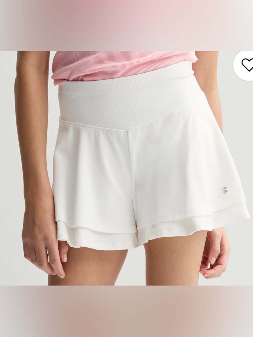 NWT Limited Too White Layered Skort with High Waist